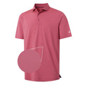 MICHEL ROUEN Golf Shirts for Men (Short Sleeve, Lightweight Quick Dry Pin Striped Casual Collared Polo Shirts)