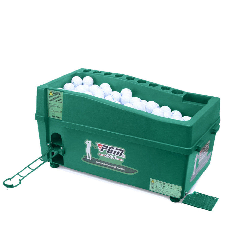 Fast Semi-automatic Golf Ball Machine With Golf Clubs Holder
